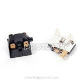 Front view of 4-pin relay and OLP for refrigerator