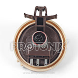 Back view of Samsung front-load washing machine pressure sensor with connectors