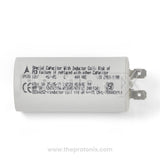 Side Profile of 10 MFD capacitor for Whirlpool fully automatic washing machine