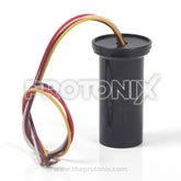 Front view of electrical 10.5 MFD capacitor used in semi-automatic washing machine