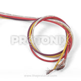 Close-up of colored wires used in capacitor for semi automatic washing machine