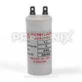 Front view of 13 MFD capacitor for fully automatic washing machine with visible connector