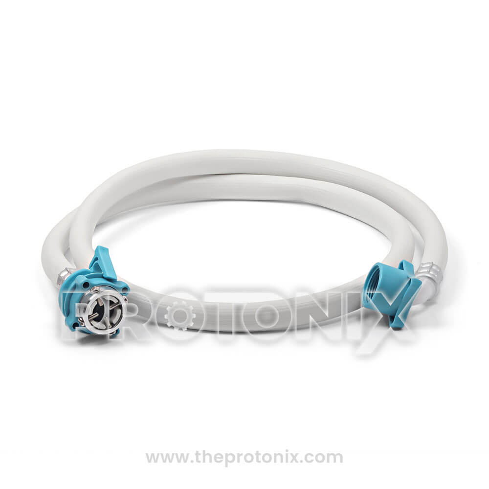 Front view of 1.5 meter Inlet pipe for fully automatic and front-load washing machine