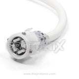 Closeup of Whirlpool washing machine inlet pipe connector for fully automatic model