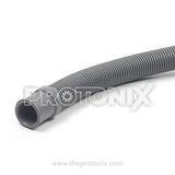 Closeup of 2-meter outlet pipe for front-load washing machine