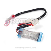 A bimetal wire for a Samsung refrigerator, with visible connectors and a metallic foil part