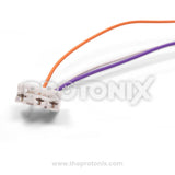 Close-up of plug connection points for fully automatic washing machine