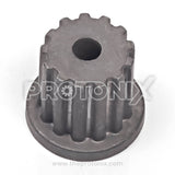 Top view of 13-teeth metal bush/snap for semi-automatic machine showing circular design