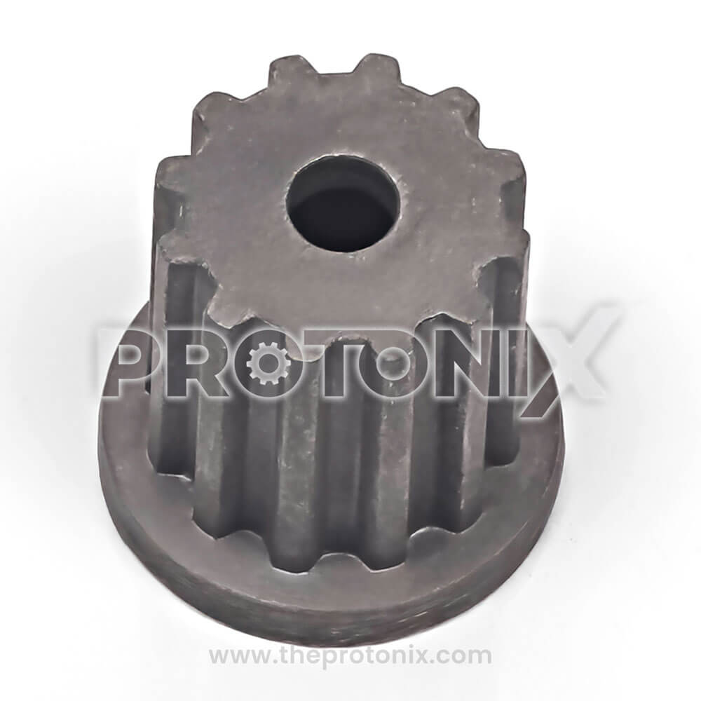 Top view of 12-teeth metal bush/snap for fully automatic machine