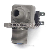 A gray inlet valve used in washing machines (top-load models)