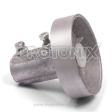 Side profile of spin motor pulley for Whirlpool 7kg semi-automatic machine with metal finish