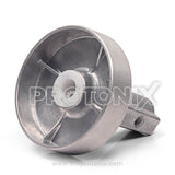 Side profile of spin motor pulley for Whirlpool 10kg semi-automatic washing machine