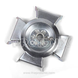 Wash motor pulley for fully automatic washing machine with metal finish and smooth circular design