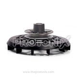 Side angle of wash motor pulley for top-load washing machine