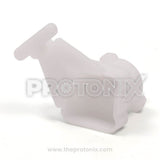 Close-up image of drain lever for Samsung semi-automatic washing machine (plastic)
