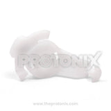 Close-up image of drain lever for LG semi-automatic washing machine showing plastic handle