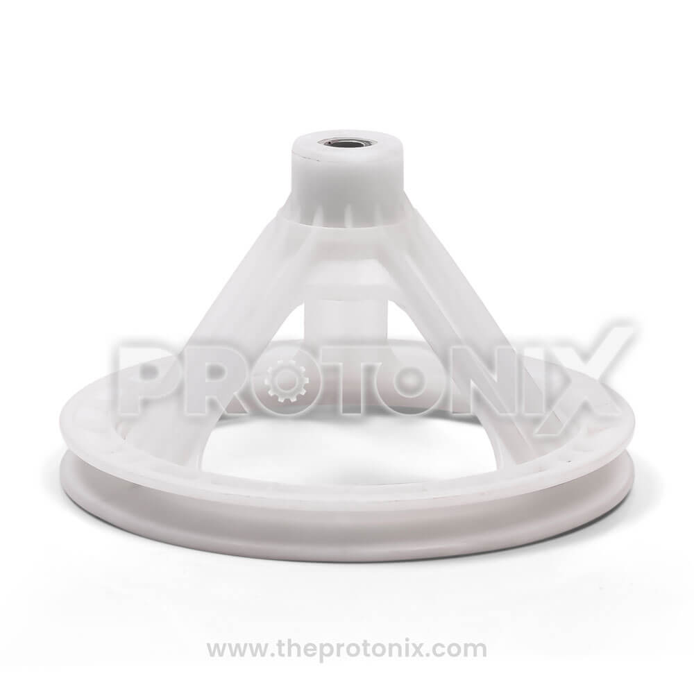 Front view of gearbox pulley for Videocon semi-automatic machine used in gear