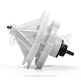 Godrej 6201 semi-automatic washing machine gearbox showing connection points and screws