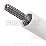 Close-up of spline of Whirlpool semi automatic washing machine big shaft gearbox