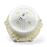 Close-up of LG new model semi-automatic washing machine gearbox showing gears