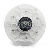 Top view of the Videocon semi automatic gearbox, showing the shaft head and bolt holes