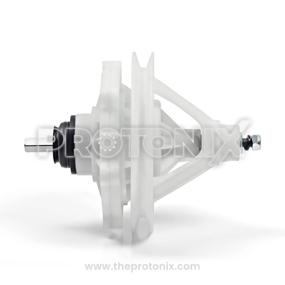 Videocon semi automatic washing machine gearbox, showing the drive shaft