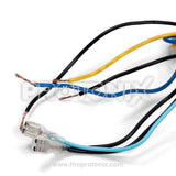 Close-up of colored wires with copper visible ends for Whirlpool 25 minute double wash timer