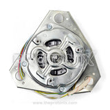 Back view of Videocon semi-automatic washing machine spin motor with colored wires