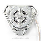 Close-up of Samsung semi automatic machine wash motor with metal finish