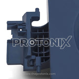 Locking mechanism and hinge structure of LG semi automatic spin door- navy blue color