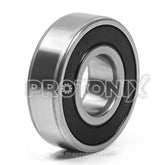Bearing 6204 for front-load washing machine with polished metal surface and black seal