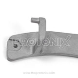 Close-up of Samsung front-load washing machine door hinge