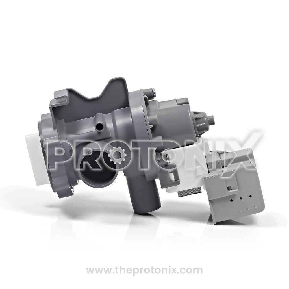 Front view of IFB front-load washing machine drain pump for water drainage system