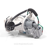 Samsung front-load washing machine double drain pump motor and wiring close-up
