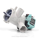 Siemens front-load washing machine drain pump with lock for water drainage
