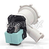 Back profile of Siemens front-load washing machine drain pump with lock and strong build