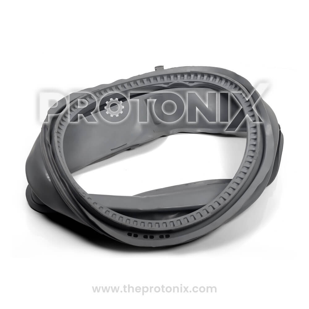 Front view of IFB door gasket for front-load washing machine- gray color