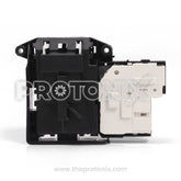 Front view of LG 9kg door lock for front-load washing machine-black & white color