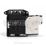 Front view of LG 9kg door lock for front-load washing machine-black & white color