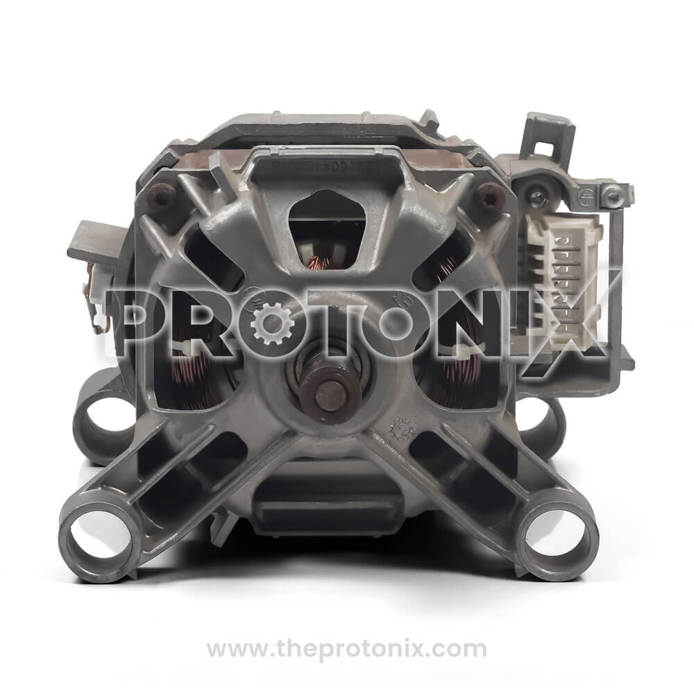 Motor for Siemens front-load washing machine front view with copper winding detail