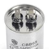 Top view of 45uF 450V capacitor connectors for air conditioner