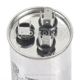 Close-up of 50+2uF capacitor 450V connectors for air conditioner