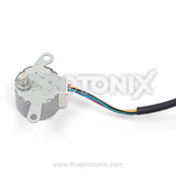 Back profile of 28BYJ48 stepper motor used in air conditioners with metal body
