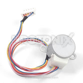 Front view of MP24J-B swing motor for AC with attached wiring harness