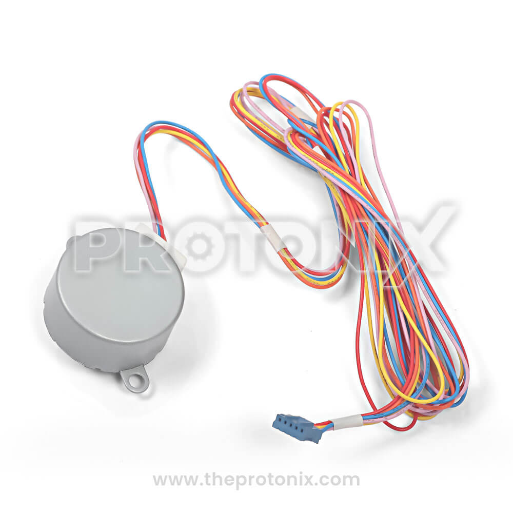 35BYJ46 swing motor for air conditioner with 5-wire connector and round design