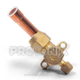 5/8-inch L-Type outdoor service valve with copper pipe and brass body for split AC model