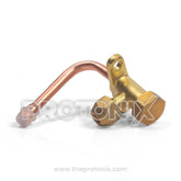1/4-inch L-Type outdoor service valve with copper pipe and brass body for air conditioner