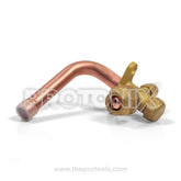 Air conditioner 1/2-inch L-type outdoor service valve made with copper connection pipe
