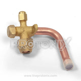 1/2-inch L-type service valve for split air conditioner with nuts and connectors