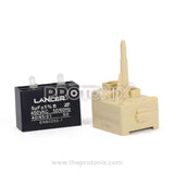 Front angled view of relay and capacitor set for Samsung refrigerator